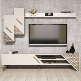 Σύνθεση Τηλεόρασης Beril 845HCT3003 180x37x40cm Cream
