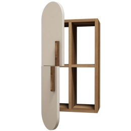 Ραφιέρα Τοίχου Rose 845HCT1606 35x22x80cm Walnut-Cream