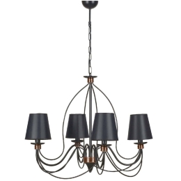 Φωτιστικό Οροφής - Πολυέλαιος Berfin 846STL1441 Φ60x90cm 4xE14 40W Black Opviq