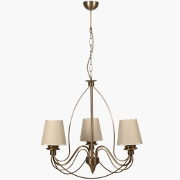 Φωτιστικό Οροφής - Πολυέλαιος Berfin 846STL1467 Φ60x90cm 3xE14 40W Gold-Beige Opviq
