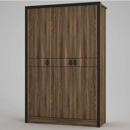 Ντουλάπα Τρίφυλλη Lost 804TRH3901 120x45x180cm Walnut Τρίφυλλη