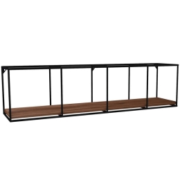 Ραφιέρα Τοίχου Miray 835PUQ1616 120x30x30cm Walnut-Black