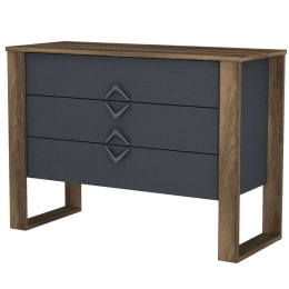 Μπουφές Bumerang 804TRH3517 110x44,8x76cm Walnut-Anthracite Μοριοσανίδα, Μελαμίνη