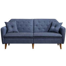 Καναπές - Κρεβάτι Τριθέσιος Terra 867UNQ1318 202x82x83cm Dark Blue