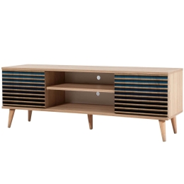 Έπιπλο Τηλεόρασης Truva 863SPH3031 140x40x50cm Oak-Blue