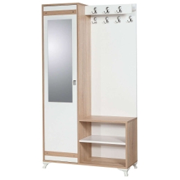 Έπιπλο Εισόδου Inci 863SPH4801 100x36x190cm Oak-White Μοριοσανίδα,Ξύλο