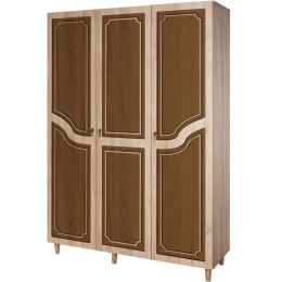 Ντουλάπα Τρίφυλλη Mode 863SPH4218 135x52x192cm Oak-Brown Τρίφυλλη