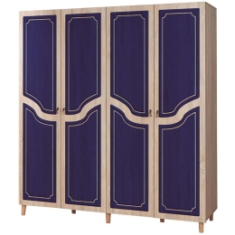 Ντουλάπα Τετράφυλλη Imaj 863SPH4226 180x52x192cm Oak-Blue Four Door