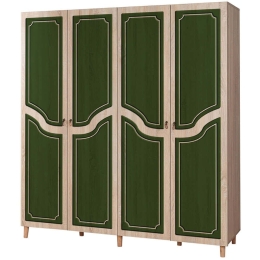 Ντουλάπα Τετράφυλλη Imaj 863SPH4229 180x52x192cm Oak-Green Four Door