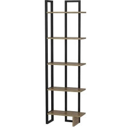 Βιβλιοθήκη Alice 875ZNA3619 45x22x180cm Black-Oak