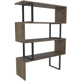 Βιβλιοθήκη Adriana 875ZNA3624 91,5x29,5x124,5cm Black-Oak