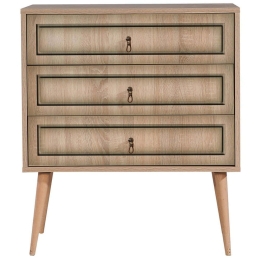 Συρταριέρα Trio 869VEL3435 80x40x90cm Oak-Sonoma