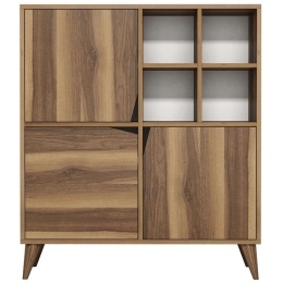 Ντουλάπι Pulse 845HCT3915 100x30x115cm Walnut Μοριοσανίδα, Μελαμίνη