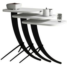 Ζιγκόν Pion (Σετ 3Τμχ) 845HCT2842 35x45x60/54,5/48,5cm White-Black