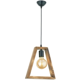 Φωτιστικό Οροφής Geometrik 890BCN1102 26x80cm 1xE27 40W Walnut-Black Opviq