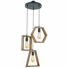 Φωτιστικό Οροφής Simetri 890BCN1119 30x70cm 3xE27 40W Walnut-Black Opviq