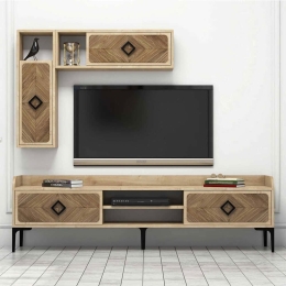 Σύνθεση Τηλεόρασης Samba 845HCT3077 180x35x52cm Oak