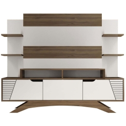 Σύνθεση Τηλεόρασης Deparo 875ZNA3028 180x29,5x148,6cm Walnut-White