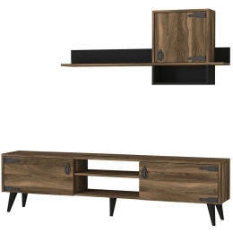 Σύνθεση Τηλεόρασης Anthes 804TRH3044 180x29,5x49cm Walnut-Black