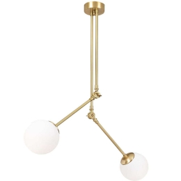 Φωτιστικό Οροφής Cambaz 892OPV1406 100x15x110cm 2xE27 40W Gold Opviq