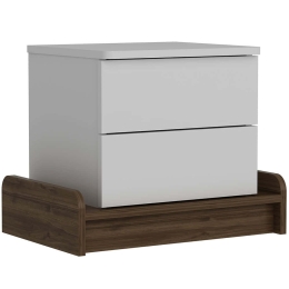 Κομοδίνο Marina 875ZNA3404 60x40x46cm White-Walnut