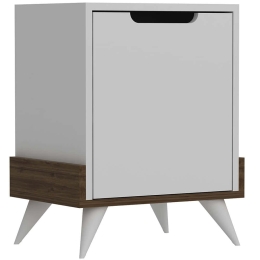 Κομοδίνο Monzana 875ZNA3405 48,6x35x60cm White-Walnut