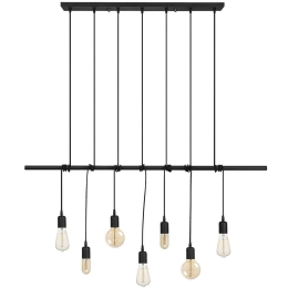 Φωτιστικό Οροφής - Ράγα Salkim 892OPV1446 120x10x180cm 7xE27 40W Black Opviq