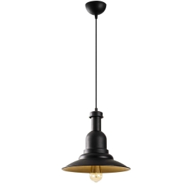Φωτιστικό Οροφής Saglam 892OPV1463 Φ33x126cm 1xE27 40W Black-Gold Opviq