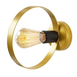 Φωτιστικό Τοίχου - Απλίκα Halka 892OPV1239 4x23x20cm E27 40W Gold-Black Opviq