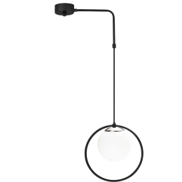 Φωτιστικό Οροφής Dolunay 892OPV1483 42x15x100cm 1xE27 40W Black-White Opviq