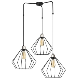 Φωτιστικό Οροφής Maden 892OPV1490 Φ80x100cm 3xE27 40W Nickel-Black Opviq