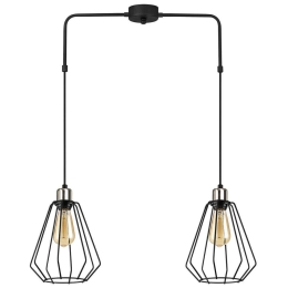 Φωτιστικό Οροφής Kese 892OPV1493 68x20x100cm 2xE27 40W Nickel-Black Opviq
