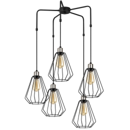 Φωτιστικό Οροφής Kese 892OPV1495 Φ68x100cm 5xE27 40W Black Opviq
