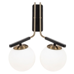 Φωτιστικό Τοίχου - Απλίκα Yildiz 892OPV1242 32x20x40cm 2xE27 40W Gold-Black Opviq
