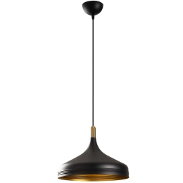 Φωτιστικό Οροφής Saglam 892OPV1519 Φ36x124cm 1xE27 40W Black-Gold Opviq