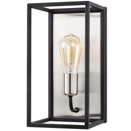 Φωτιστικό Τοίχου - Απλίκα Kafes 892OPV1266 17x19x32cm E27 40W Nickel-Black Opviq