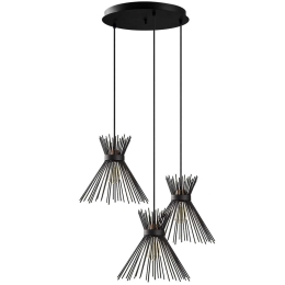 Φωτιστικό Οροφής Kirpi 892OPV1558 63x63x128cm 3xE27 40W Black Opviq