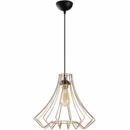 Φωτιστικό Οροφής Saglam 892OPV1576 Φ37x131cm 1xE27 40W Copper-Black Opviq