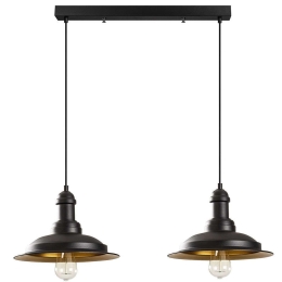 Φωτιστικό Οροφής - Ράγα Saglam 892OPV1587 62x30x128cm 2xE27 40W Black-Gold Opviq