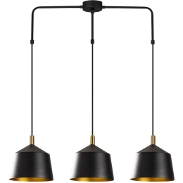 Φωτιστικό Οροφής Saglam 892OPV1589 89x25x135cm 3xE27 40W Black-Gold Opviq