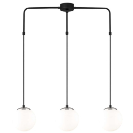Φωτιστικό Οροφής Uzum 892OPV1604 80x15x125cm 3xE27 40W Black-White Opviq