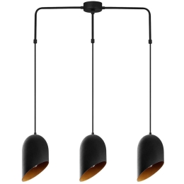 Φωτιστικό Οροφής Kesik 892OPV1609 76x12x137cm 3xE27 40W Black-Gold Opviq
