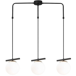 Φωτιστικό Οροφής Uzum 892OPV1617 81x15x127cm 3xE27 40W White-Black Opviq