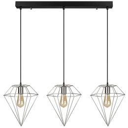 Φωτιστικό Οροφής - Ράγα Elmas 892OPV1625 100x30x134cm 3xE27 40W Black-Chrome Opviq