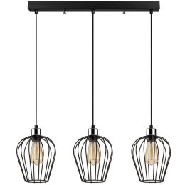 Φωτιστικό Οροφής - Ράγα Tel 892OPV1717 70x20x115cm 3xE27 40W Black Opviq