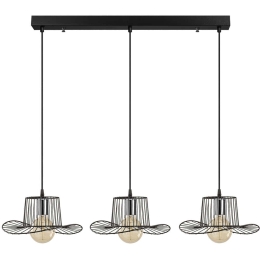 Φωτιστικό Οροφής - Ράγα Tel 892OPV1731 100x30x110cm 3xE27 40W Black Opviq