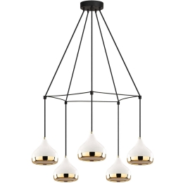 Φωτιστικό Οροφής Yildo 892OPV1761 Φ68x174cm 5xE27 40W White-Gold Opviq