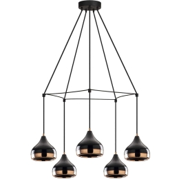 Φωτιστικό Οροφής Yildo 892OPV1762 Φ68x174cm 5xE27 40W Black-Copper Opviq