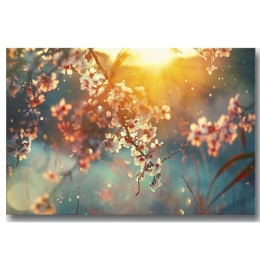 Πίνακας Καμβάς Με Φως Led 239SHN4481 70x45cm Multi Wallity Οριζόντιοι Ξύλο, Καμβάς