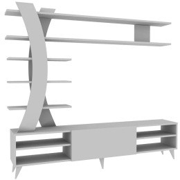 Σύνθεση Τηλεόρασης Duru 875ZNA3038 180x29,5x162cm White